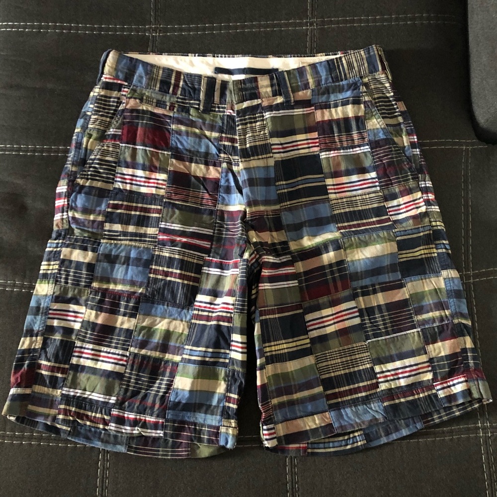Nautica patch madras shorts. NWOT